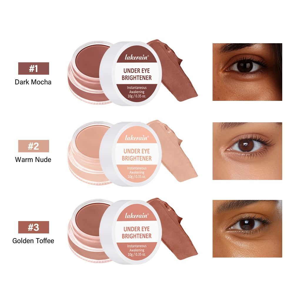 Lakerain Under Eye Brightener Concealer Cream Hydrating Brightener Concealing Highlighting Coverage Color Correction Cosmetics