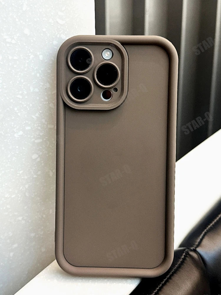 For Xiaomi Mi 13 Lite 5g Matte Soft Silicone Case On Mi13 13lite Airbag Bumper Shockproof Coffee Back Cover Xiaomi13lite 2024