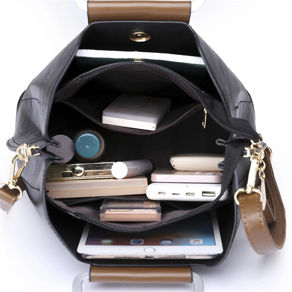 Luxury Oil-Textured Designer Shoulder Bag – Elegant Soft Leather Crossbody Tote for Women