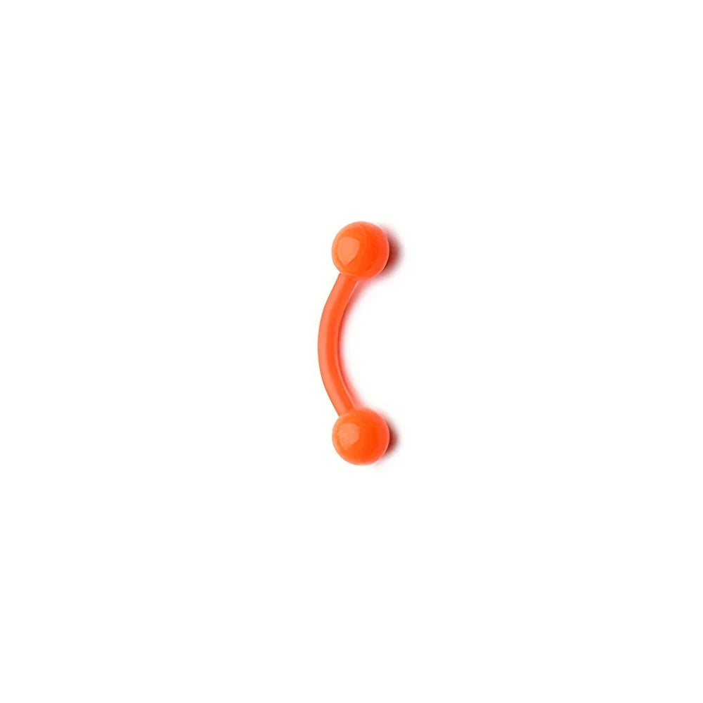 16G Bioflex Acrylic Curved Barbell Horseshoe Lip Eyebrow Rings Piercing Retainer Plastic Flexible Nose Septum Belly Piercing
