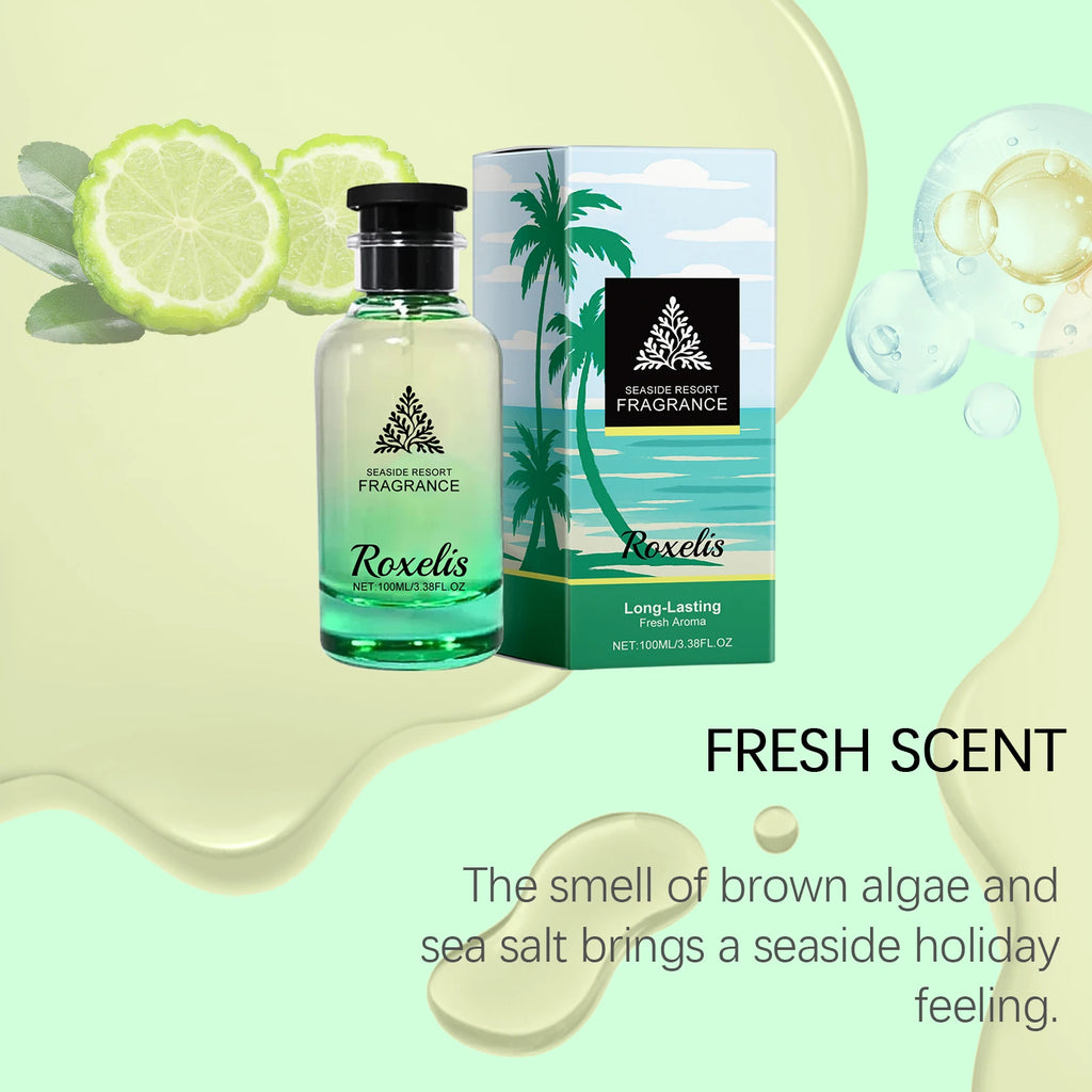 Roxelis 100ml Seaside Resort Fragrance Natural Fragrance Light Lasting Fragrance Layers Exhale Charm Everyday Portable Fragrance