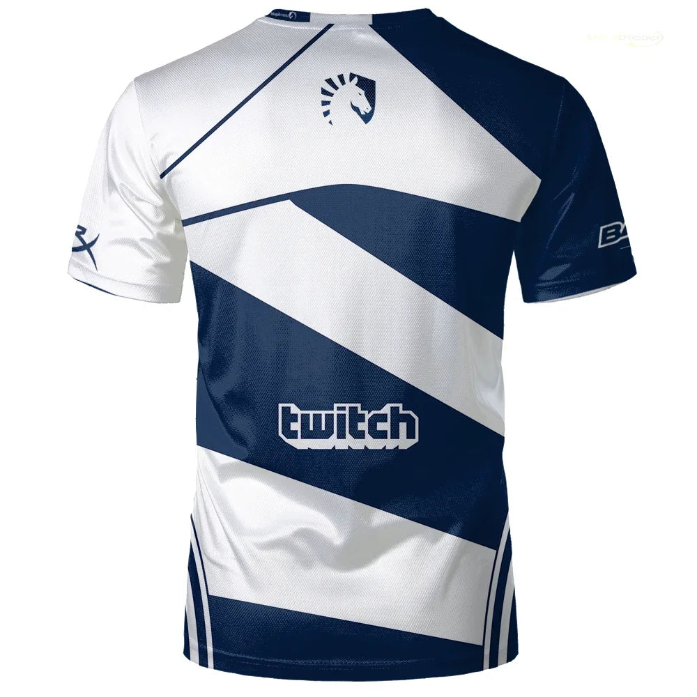 2024 New Liquid Team Men's T Shirt Esports Game Uniform 3d Print Short Sleeve T-shirts Summer Breathable Long Boys Casual Tops