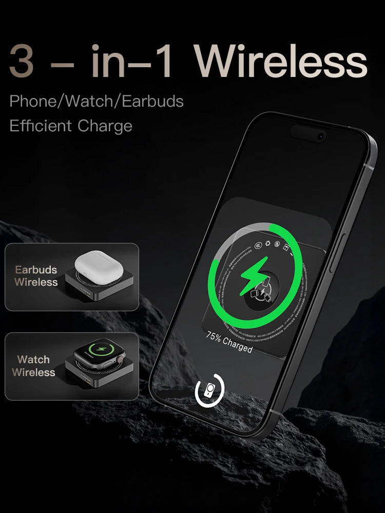 New Mini Portable 5000mAh Power Bank For Magsafe Charger Case Magnetic Wireless Charger Fast Powerbank For iPhone 17 16 iwatch