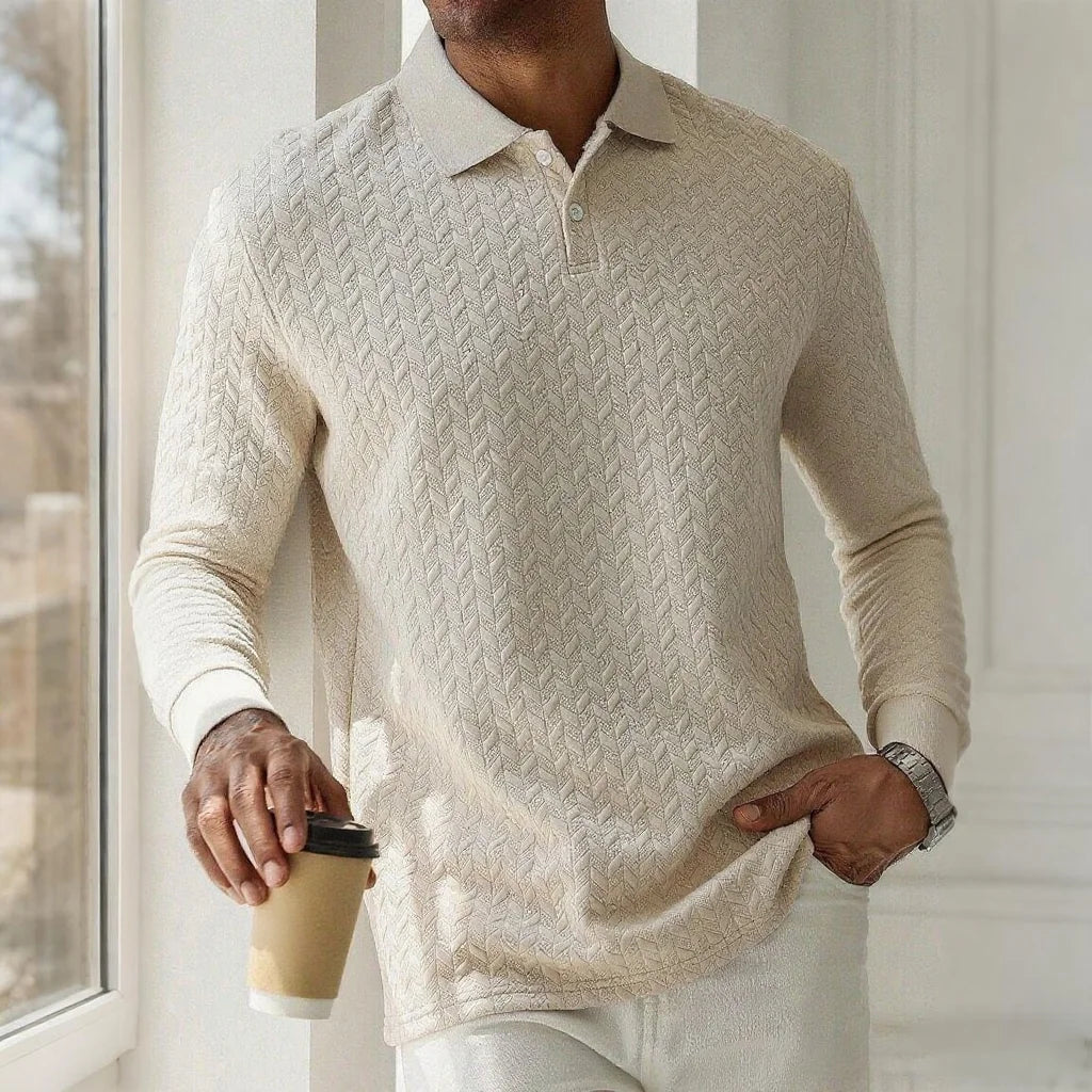 MIG & MIK STYLE™ Executive Long Sleeve Polo Shirt