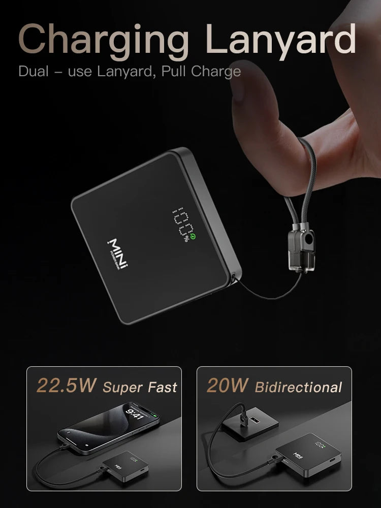 New Mini Portable 5000mAh Power Bank For Magsafe Charger Case Magnetic Wireless Charger Fast Powerbank For iPhone 17 16 iwatch