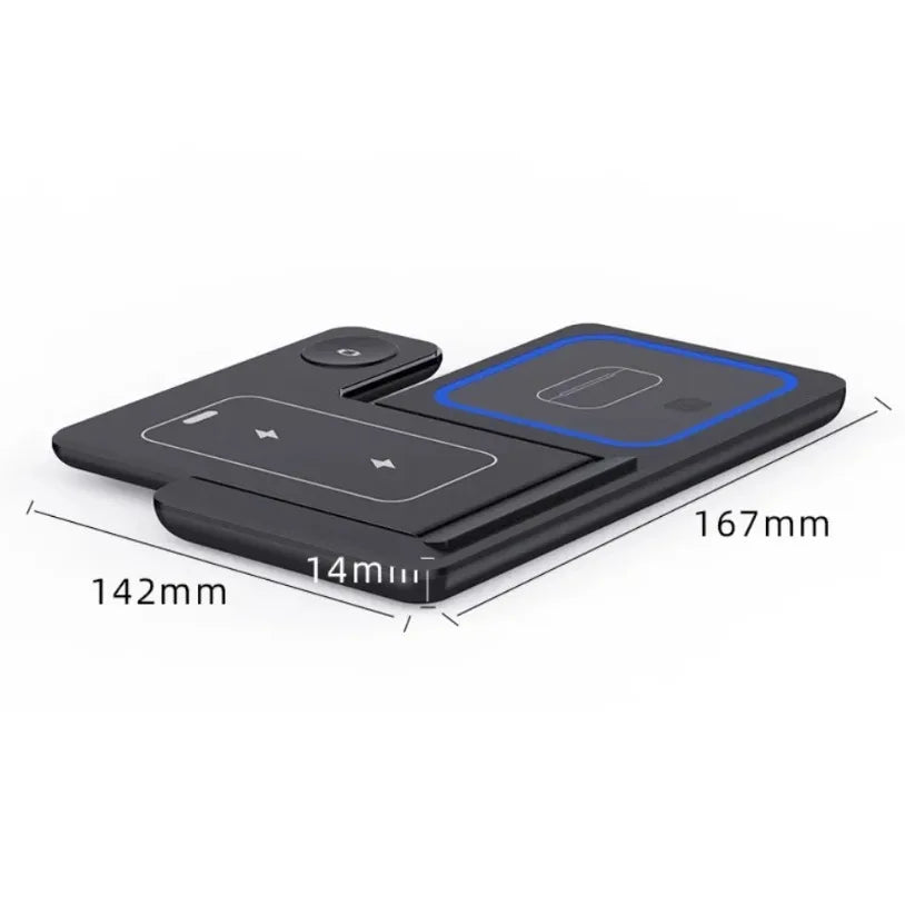 VIKEFON 3 in 1 Foldable Wireless Charging Station for iPhone 17-12 Pro Max iWatch Ultra Airpods Pro Fast Charger Stand Dock