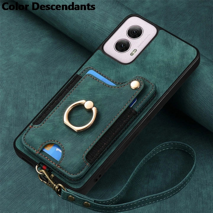 For Nothing CMF Phone 1 2024 Anti-theft brush Leather Card Case For Nothing CMF Phone1 Ring Back Cover CMF Phone 1 Funda