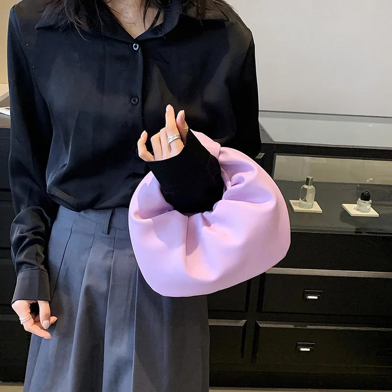 Elegant PU Leather Mini Handbag – Soft Luxury Clutch & Small Tote for Women