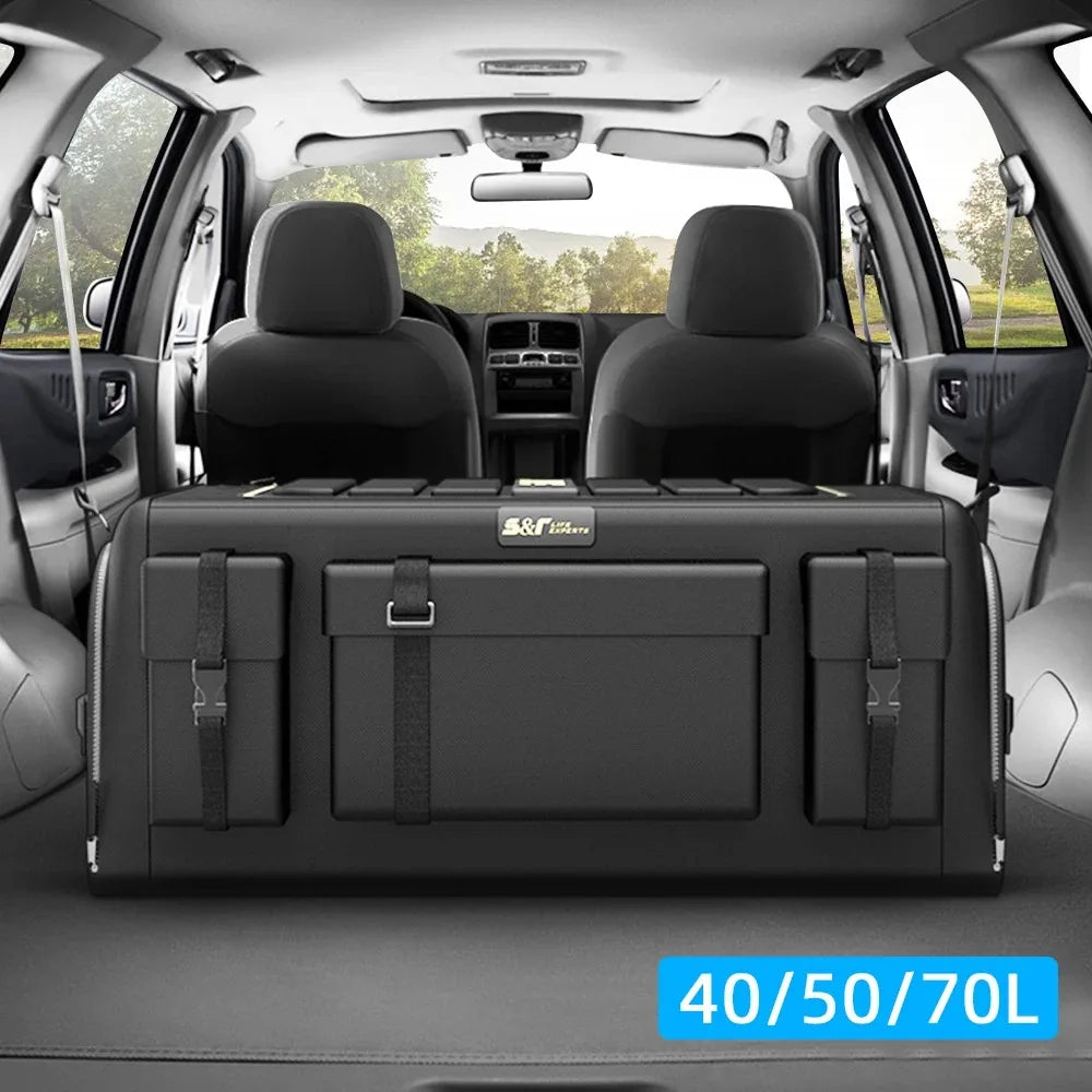 Car Trunk Organizer Box Large Capacity Auto Multiuse Tools Storage Bag Oxford Cloth Folding for Emergency Storage Box