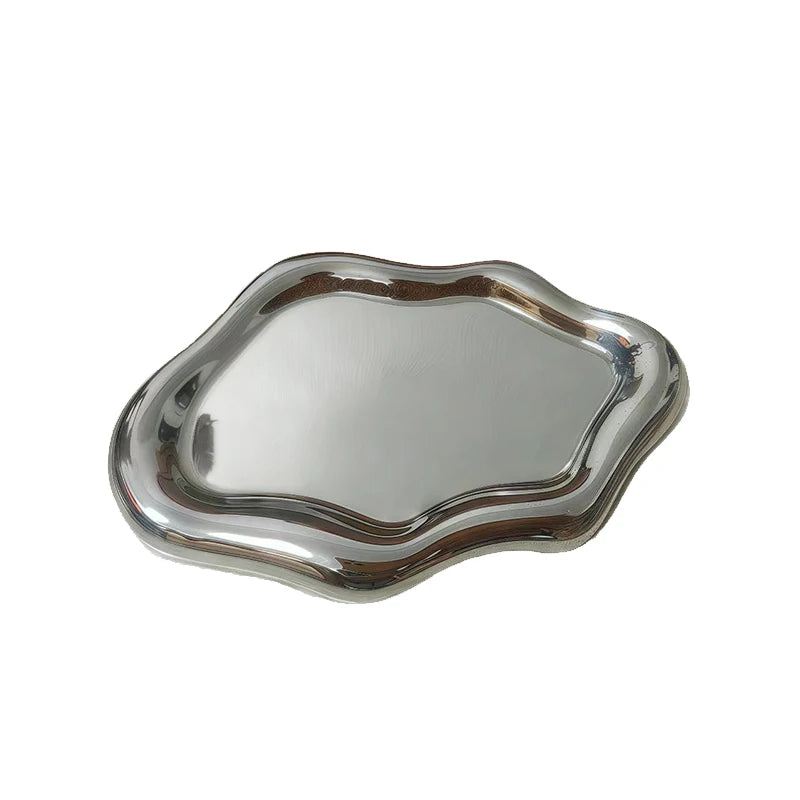 Cloud-Shaped Vanity Tray Plastic Jewelry Plate for Rings Earrings Perfume Keys Cute Unique Cloud Shape Bedroom Decor