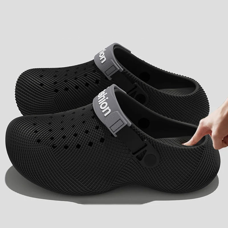 3D Design Chunky Platform Sandals Men 2026 Summer Slip On Non Slip Sport Sandals Men Outdoor Thick Bottom Eva Slippers Beach