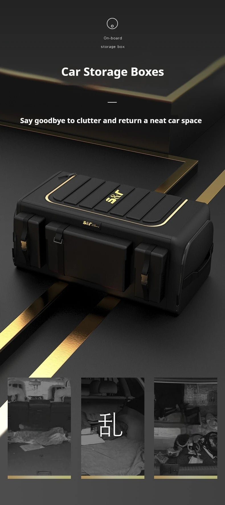 Car Trunk Organizer Box Large Capacity Auto Multiuse Tools Storage Bag Oxford Cloth Folding for Emergency Storage Box