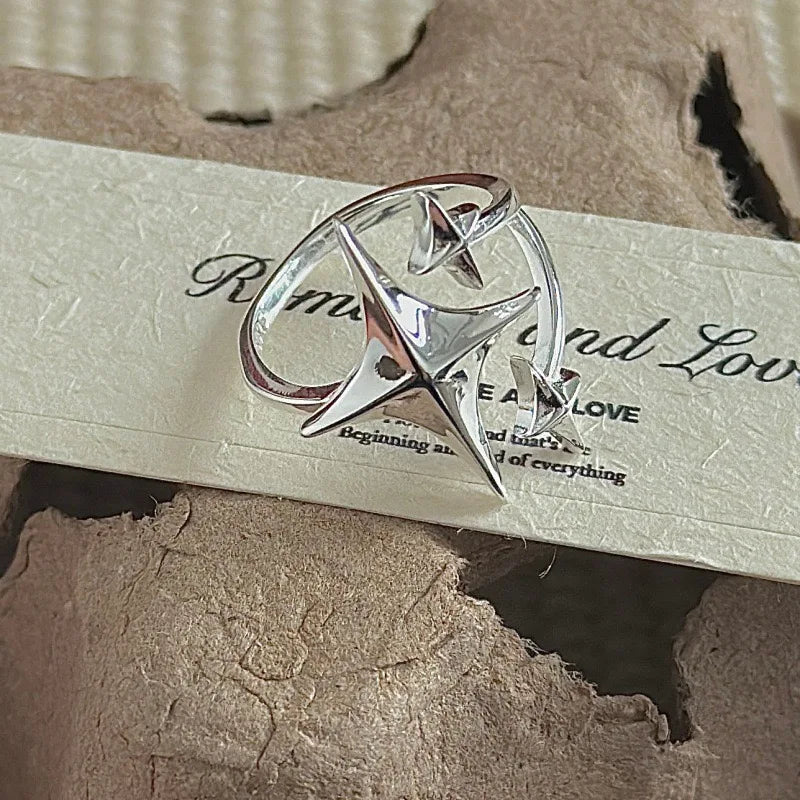 925 Sterling Silver Geometric Star Ring — MIG & MIK STYLE™