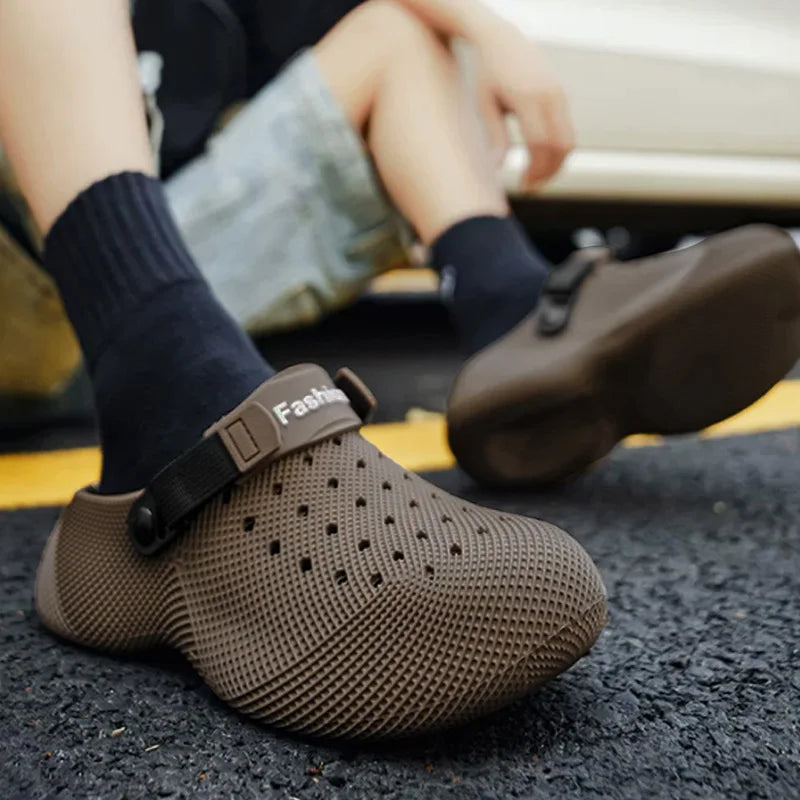 3D Design Chunky Platform Sandals Men 2026 Summer Slip On Non Slip Sport Sandals Men Outdoor Thick Bottom Eva Slippers Beach