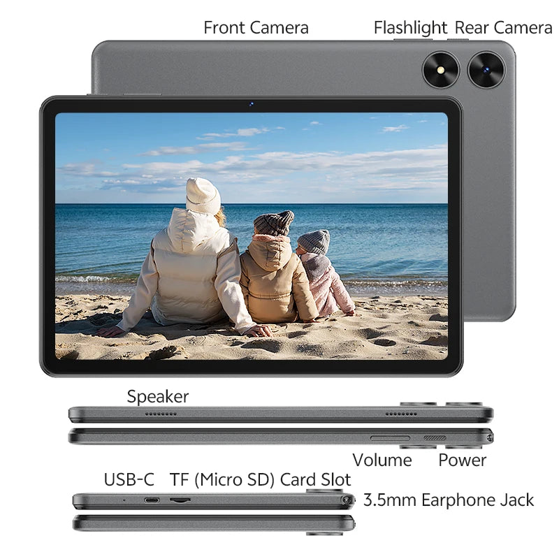 SVITOO Tablet 2026 Android 16 10.1 Inch IPS HD Screen Unisoc T7250 Octa-Core Processor 4GB Physical RAM + 16GB Virtual RAM 128GB ROM 1TB Expandable 6600mAh Battery 2.4GHz 5GHz WiFi 5 Bluetooth 5.0 GPS Widevine L1 With Case Ta