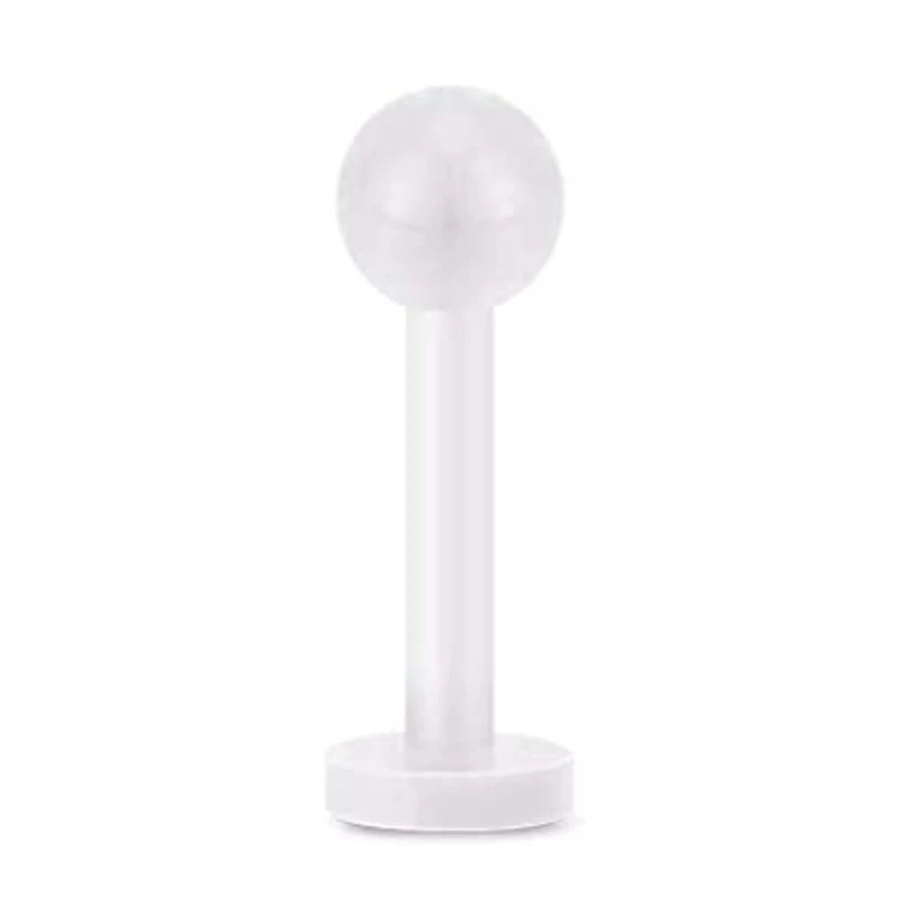 16G Bioflex Acrylic Curved Barbell Horseshoe Lip Eyebrow Rings Piercing Retainer Plastic Flexible Nose Septum Belly Piercing