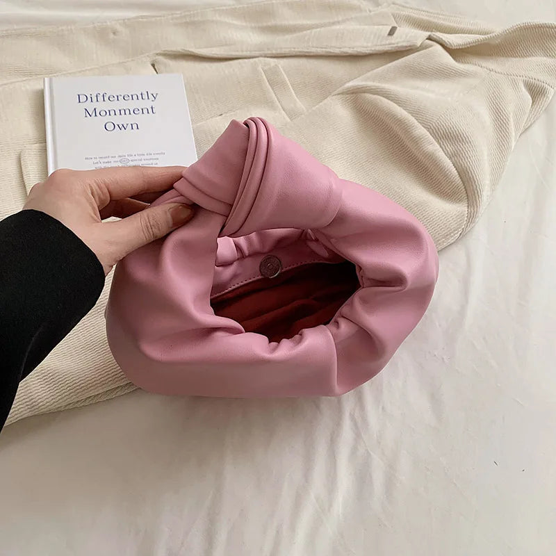Elegant PU Leather Mini Handbag – Soft Luxury Clutch & Small Tote for Women