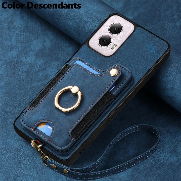 For Nothing CMF Phone 1 2024 Anti-theft brush Leather Card Case For Nothing CMF Phone1 Ring Back Cover CMF Phone 1 Funda