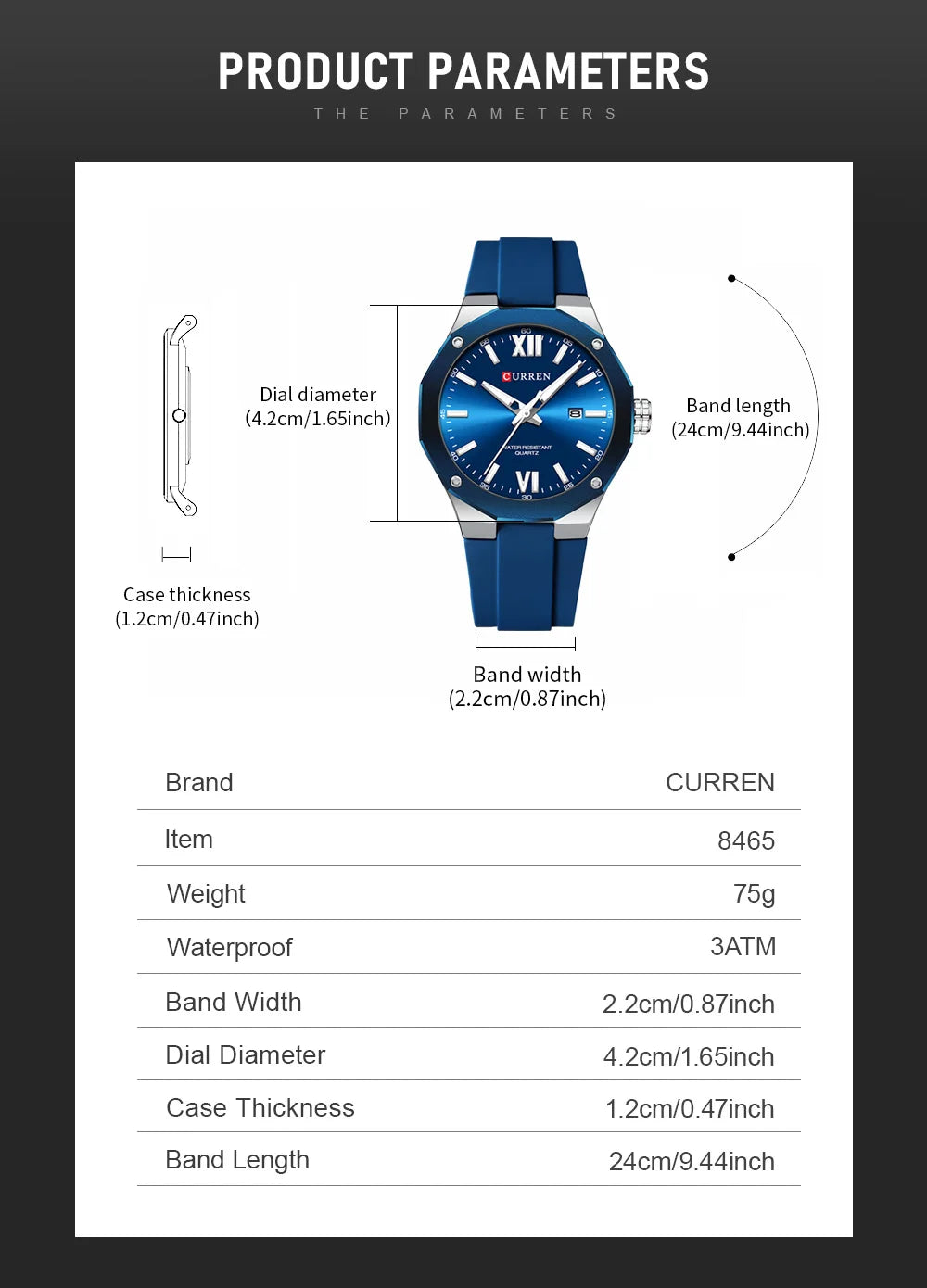 CURREN Simple Luxury Men's Watches New Business Quartz Wristwatch with Silicone Strap Luminous Hands Waterproof Clock