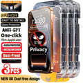 3Pcs Privacy Tempered Glass Screen Protector for iPhone 17 Pro Max 17 16 15 Pro Dust-Free Installation Anti-Spy Protectors