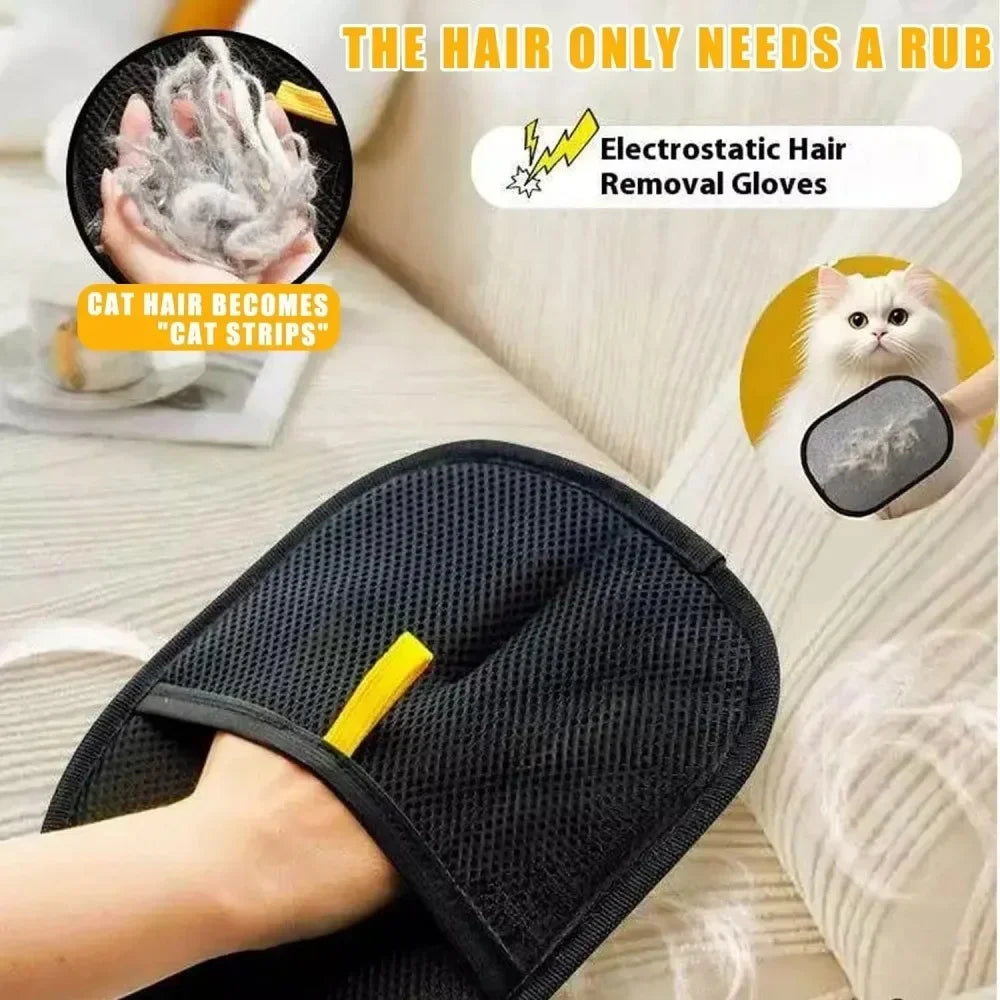 MIG & MIK STYLE™ 2PCS Electrostatic Pet Grooming Gloves
