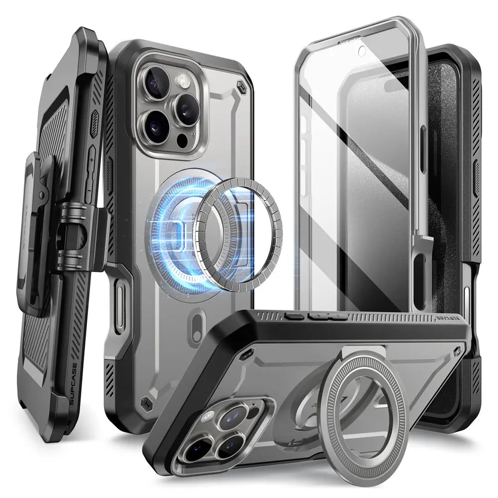 SUPCASE For iPhone 16 Pro Max Case 6.9“ 2024 UB Pro Mag Full Body Rugged Case with Built-in Screen Protector Kickstand Belt-Clip
