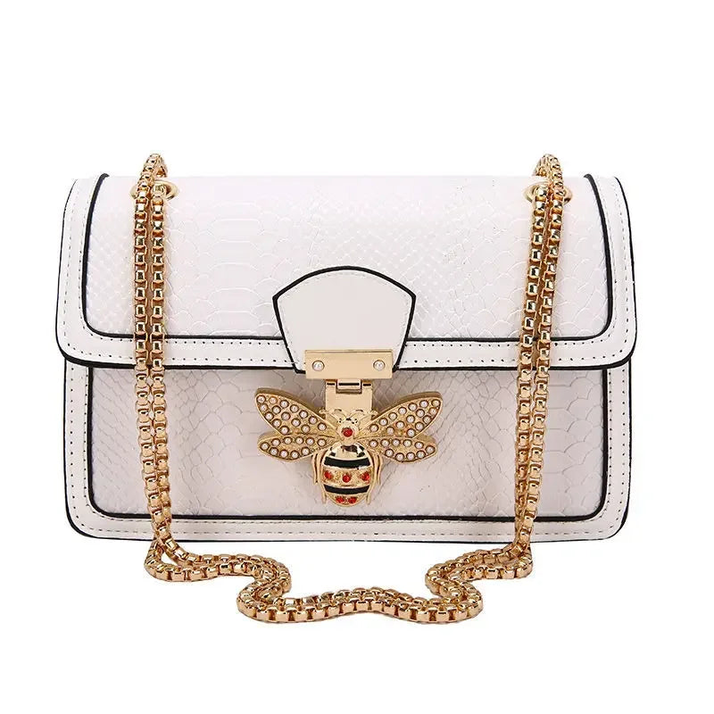 Royal Bee Crocodile Crossbody Bag – Luxury Flap Tote & Shoulder Handbag for Women