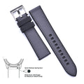 MIG & MIK STYLE™ Hybrid FKM Canvas Watch Strap