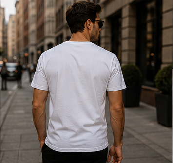 M&M Club Vintage Logo T‑Shirt — Minimal Gold Crest Cotton Tee