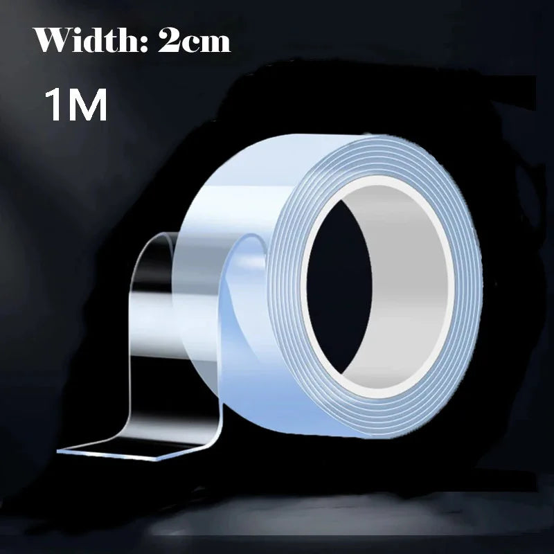"Versatile Reusable Double-Sided Waterproof Adhesive Tape - Perfect for Kitchen and Bathroom Supplies"