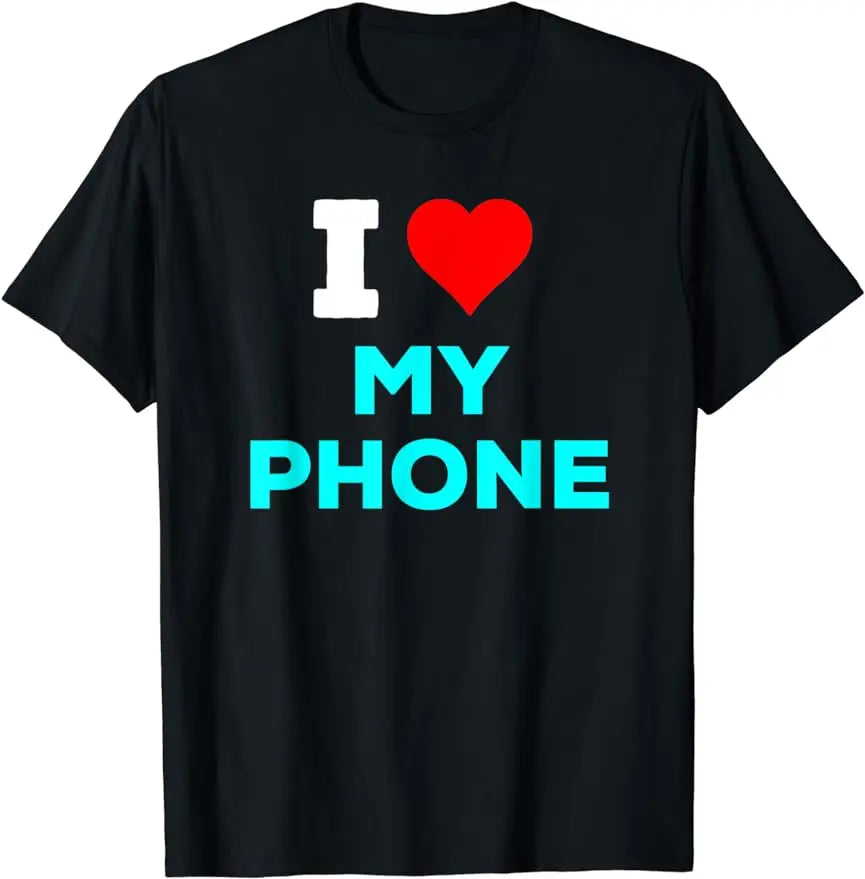 Funny Using Smart Phone on The Toilet Cell Mobile Phone T-Shirt Short-sleev Summer Fashion Tee Casual Streetwear Tops