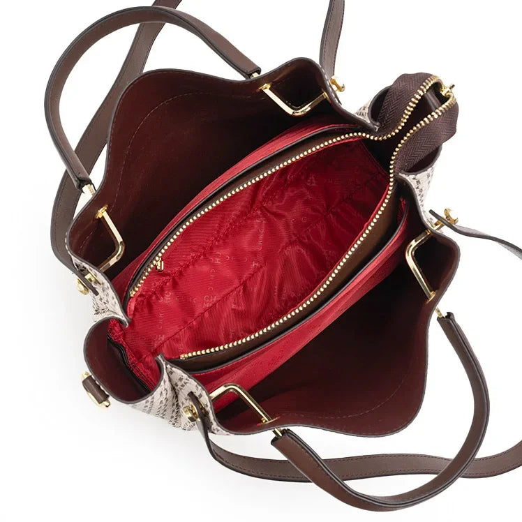 MIG & MIK STYLE™ Classic Monogram Print Shoulder Handbag