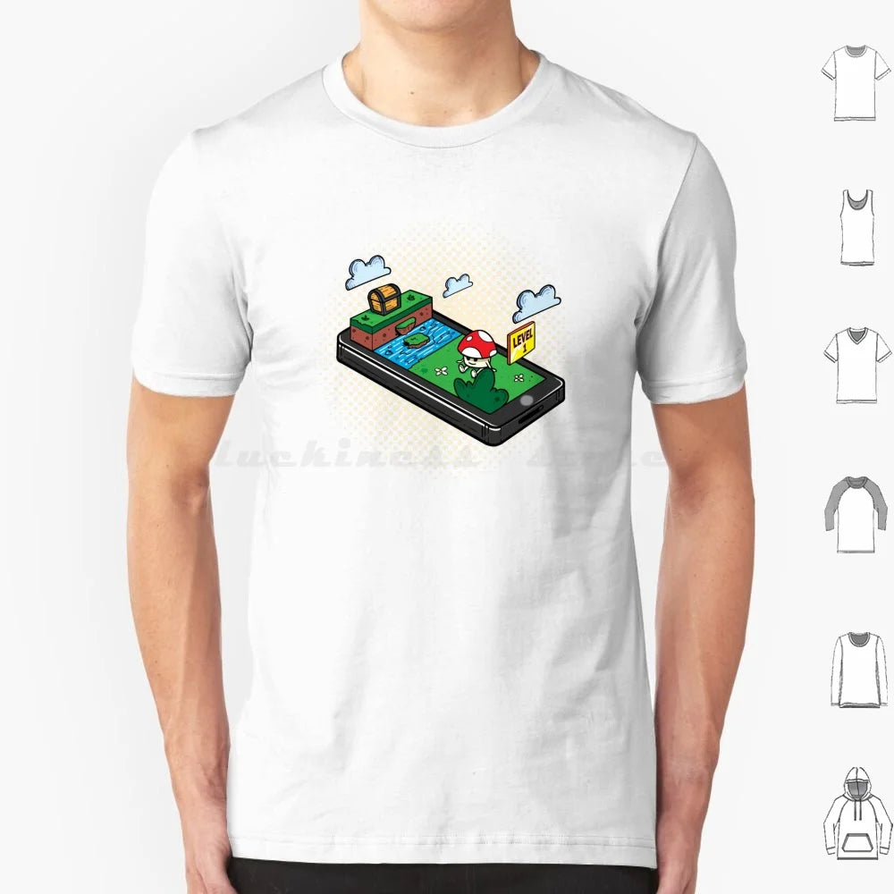 Gaming 3d Gaming T Shirt 6xl Cotton Cool Tee Gaming 3d 3 Dimensional Game Mobile Game Cellphone Entertainment Leisure Pastime