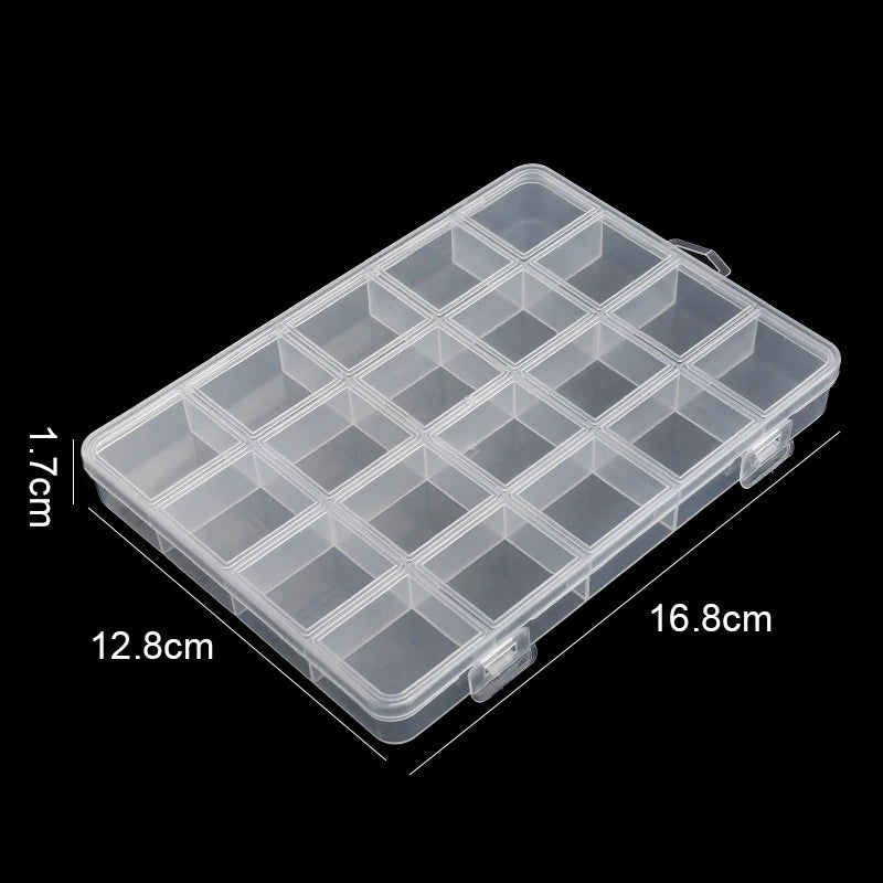 Transparent Clear Plastic Empty Jewelry Storage Organizer Container Display Case For Earrings Loose Beads Craft Supplies