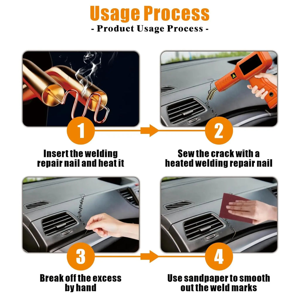 600Pcs Plastic Welding Staples 6 Types Hot Staples for Auto Plastic Repair Architectural Modelling Toy Manufacturing 100Pcs/Type