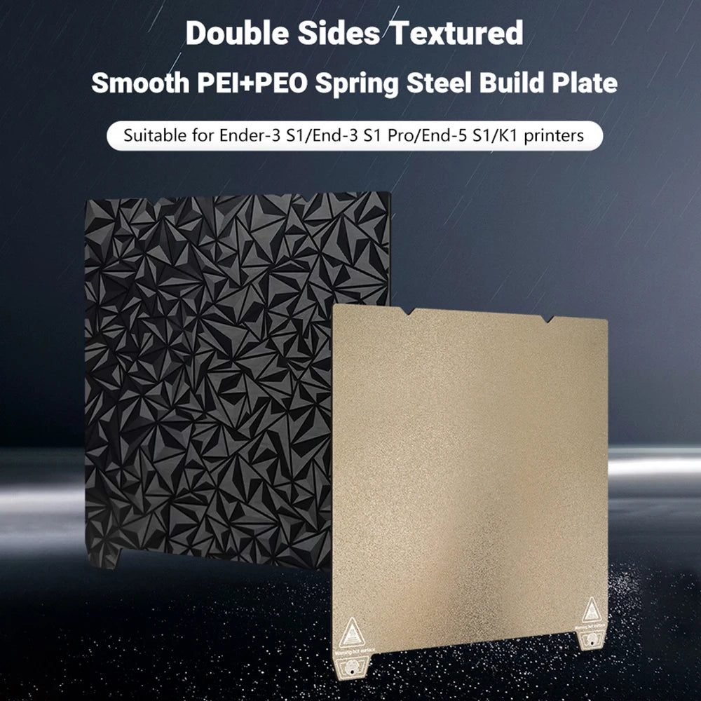 3D Build Plate Print Bed Textured PEI Surface + Smooth PET For Ender-3 S1 Ender-3 S1 Pro End-5 S1 K1 3D Printers Accessories