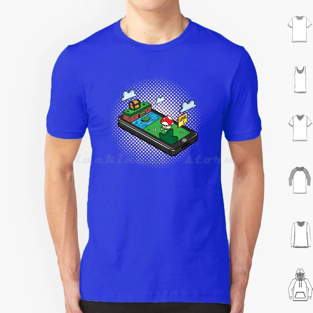 Gaming 3d Gaming T Shirt 6xl Cotton Cool Tee Gaming 3d 3 Dimensional Game Mobile Game Cellphone Entertainment Leisure Pastime