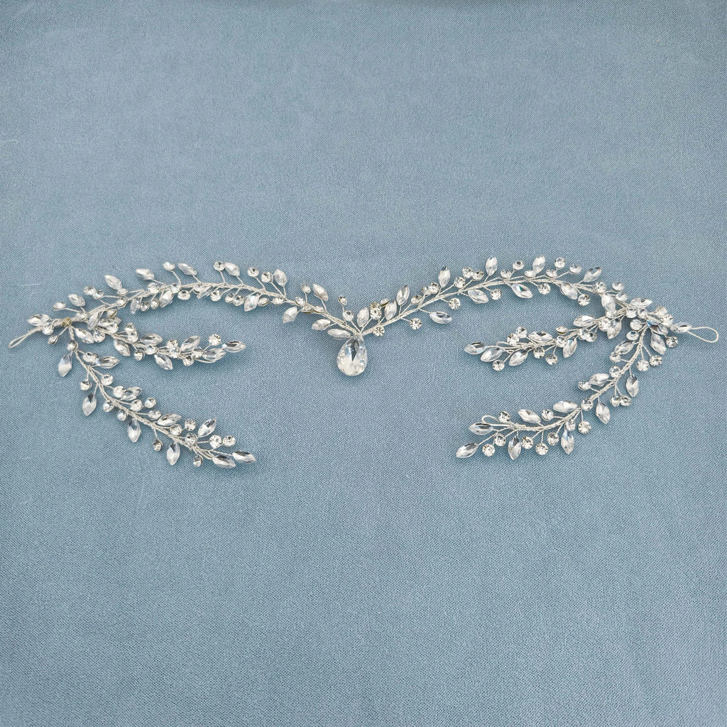 Handmade Fashion Crystal Hair Vine Headband Rhinestone Hairband Tiara Bridal Wedding Hair Accessories Jewelry Hair Vine Headband