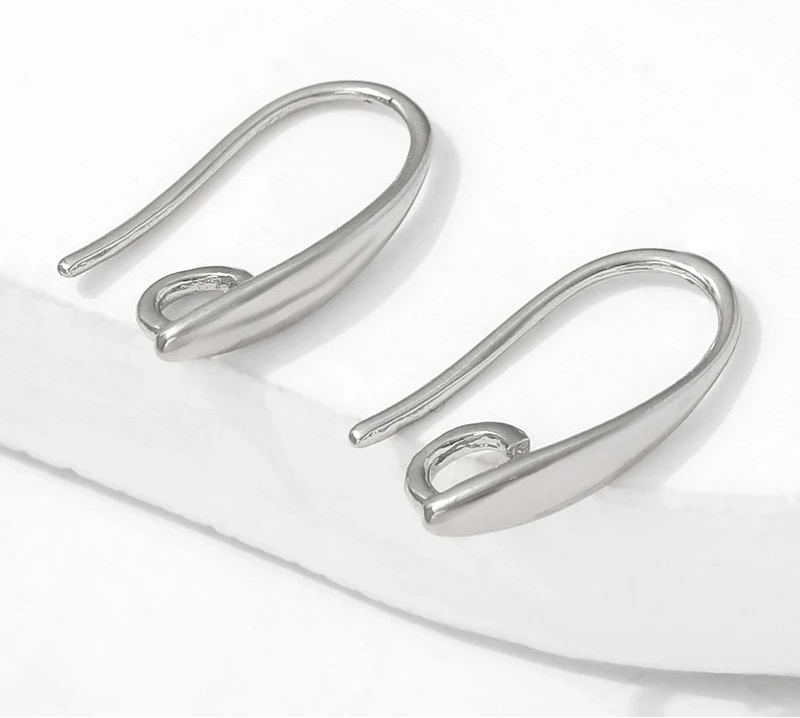 14K Gold Plated Brass Smooth Earring Hook Ear Wire For Earring Making Supplies,DIY Jewelry Making Findings Accessories
