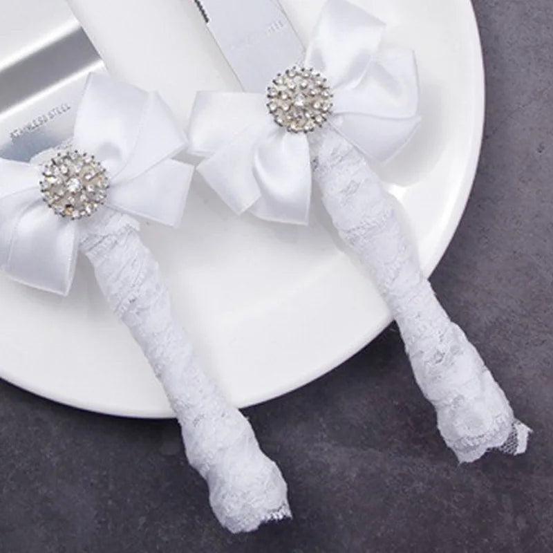 Romantic Wedding Tableware Set Elegantly Designed for Brides Grooms Perfect for Wedding Celebrations