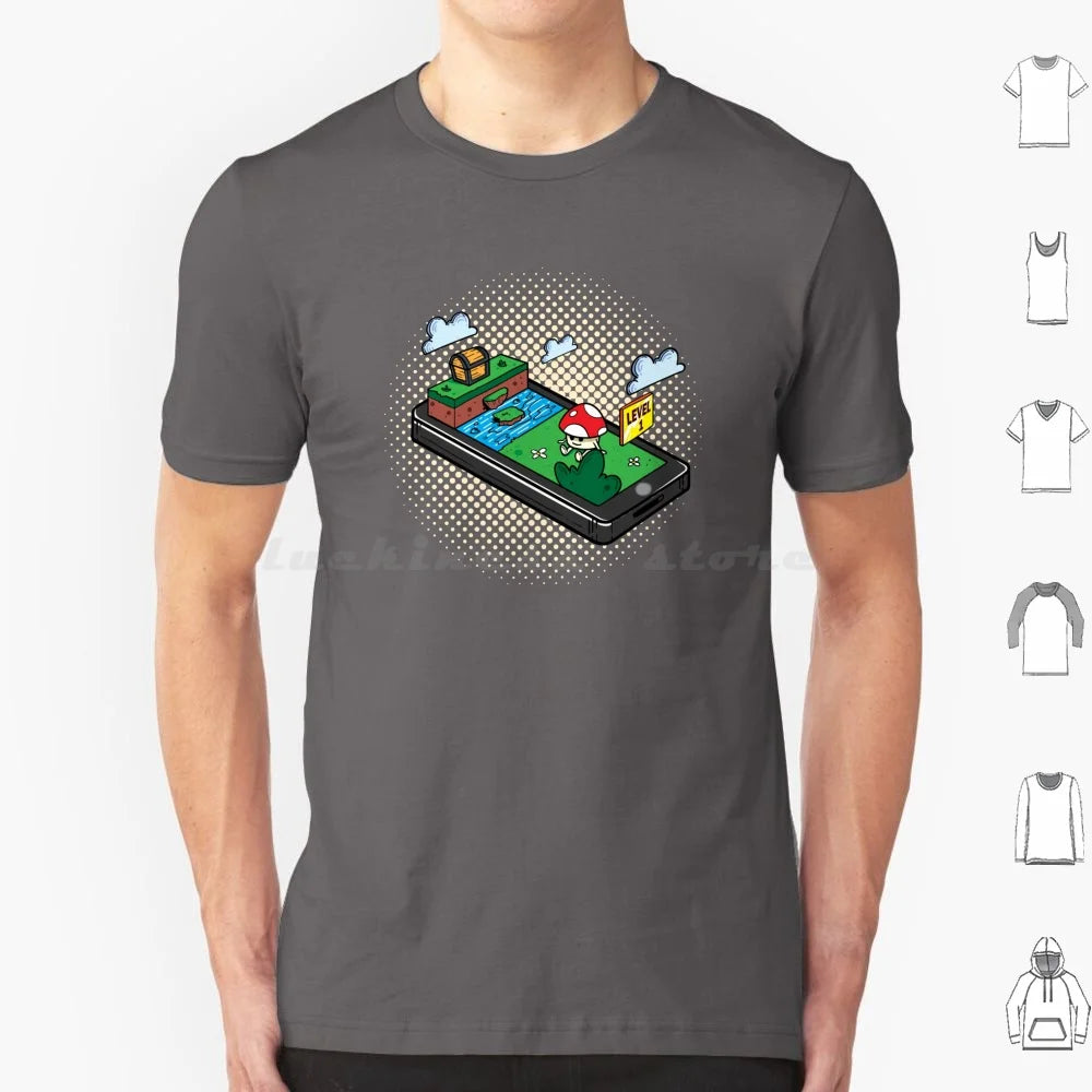Gaming 3d Gaming T Shirt 6xl Cotton Cool Tee Gaming 3d 3 Dimensional Game Mobile Game Cellphone Entertainment Leisure Pastime