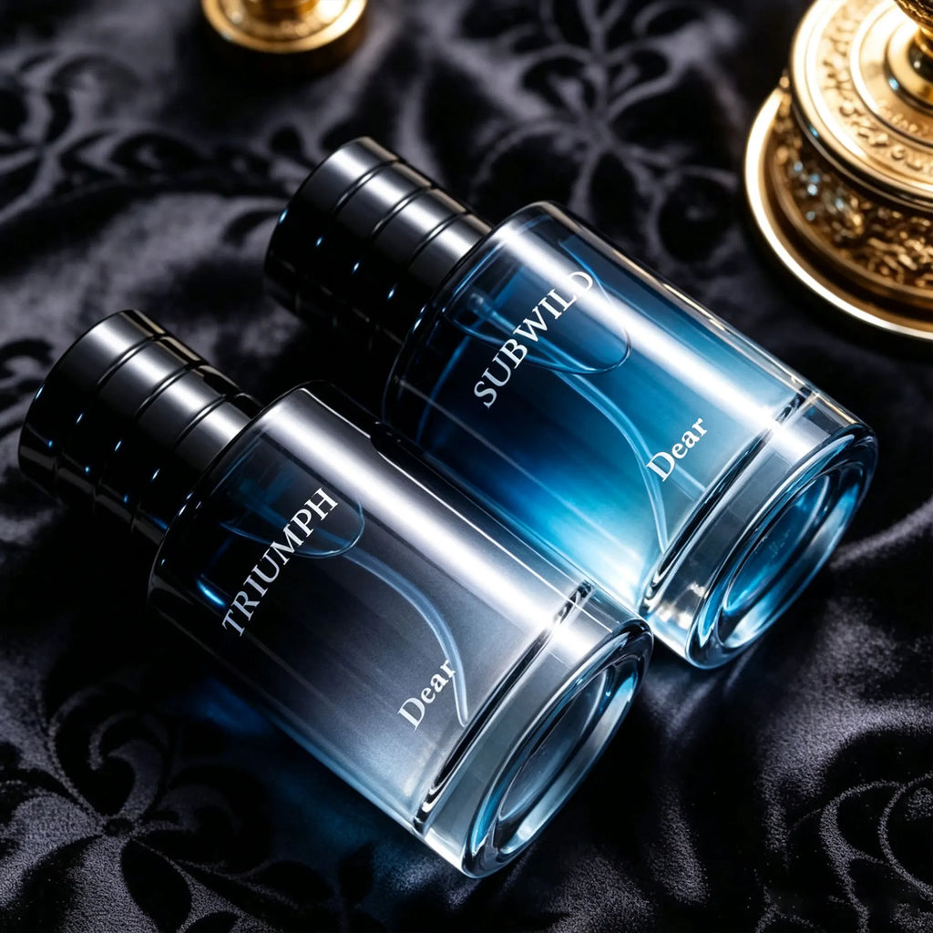 2 In 1 Men Eau de Toilette Set Two Different Scents Long Lasting Mens Cologne Woody Fresh Fragrance Luxury Star Gift Box Perfume Kit Ideal Present For Men Daily Business Party