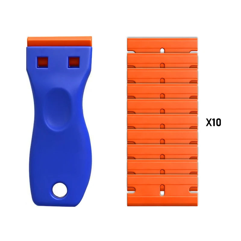 Car Sticker Remover Multipurpose Plastic Small Paint Automotive Glue Removal Tool Household Glass Cleaning Scraper Set