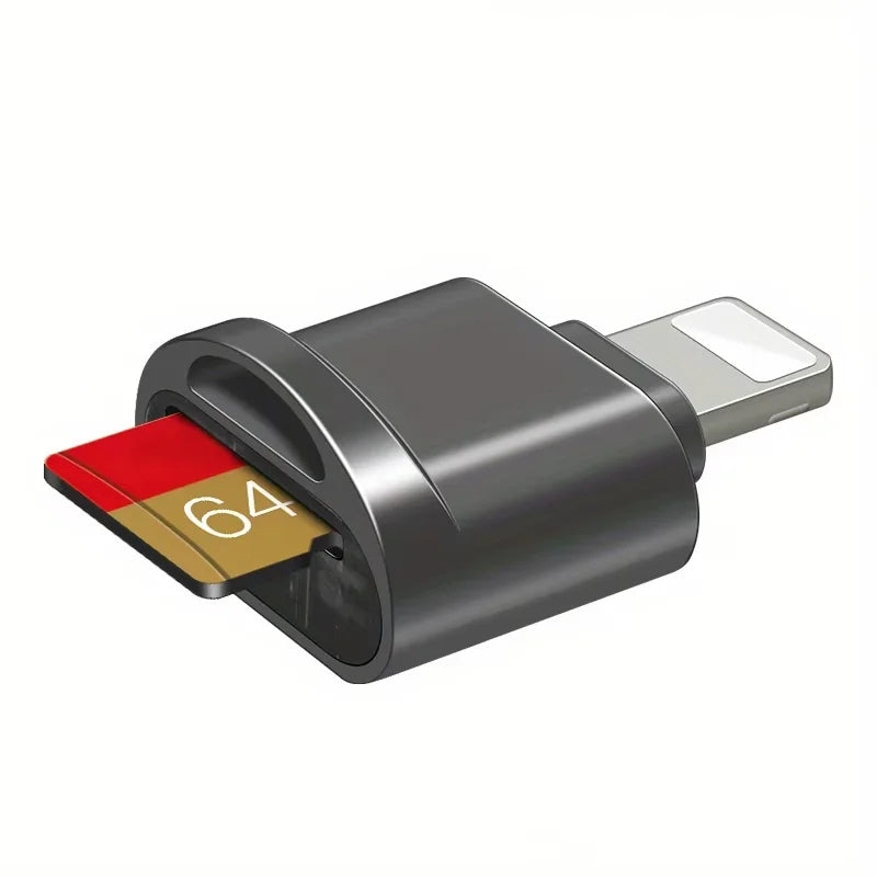 Micro TF Card Reader for iPhone iPad, OTG Adapter Supports iOS 13, Memory Card Reading Viewer