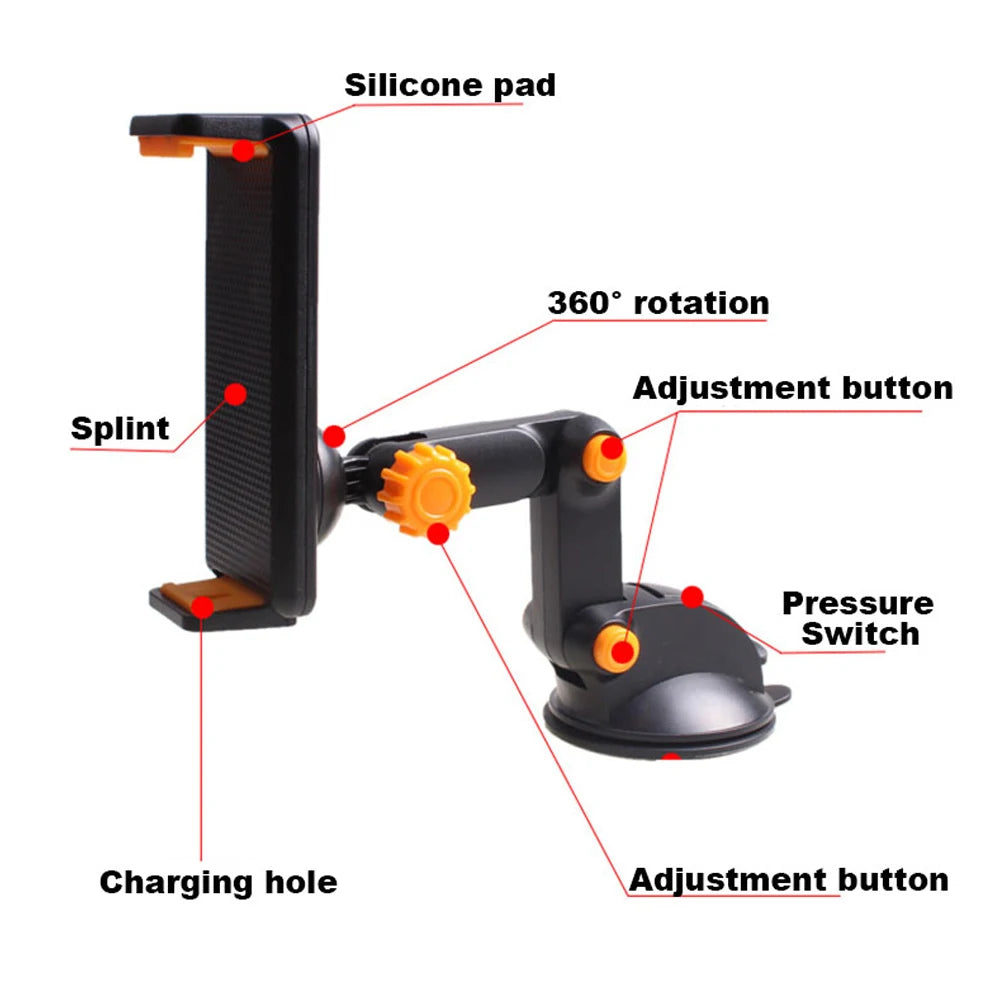 Xnyocn Tablet PC Phone Stand for Xiaomi IPAD Air Mini 1 2 3 iPhone 12 Pro X 8 7 4-11 Inch Strong Suction Car Holder Mount