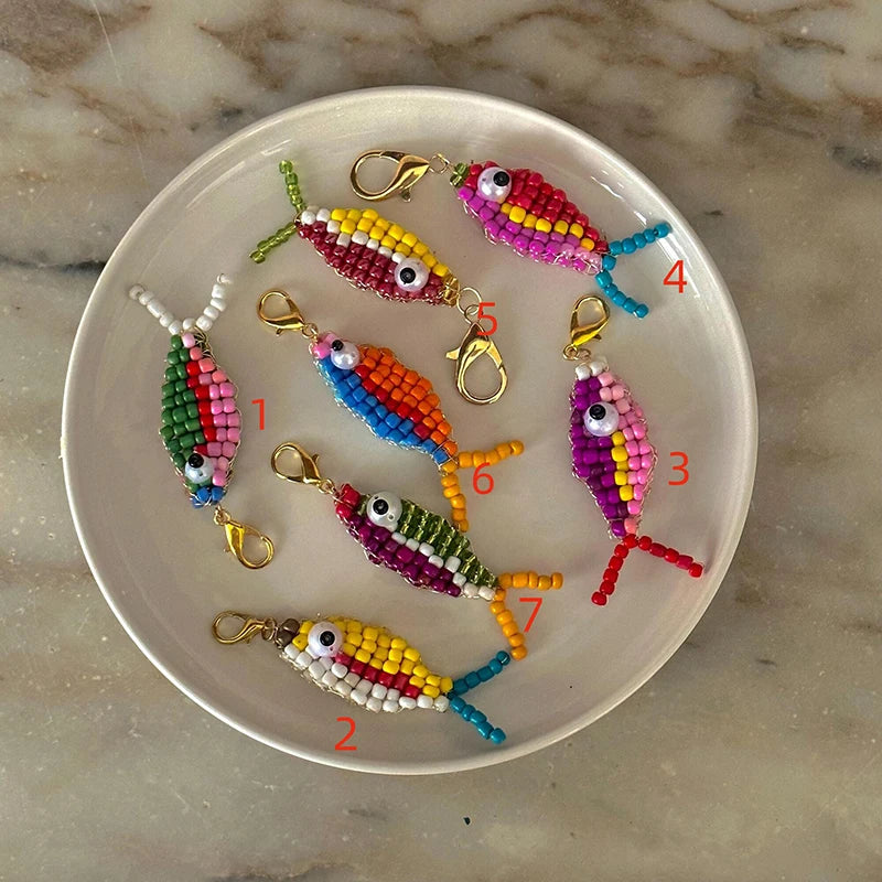 MIG & MIK STYLE™ Colorful Fish Bead Charm Set (10 Pieces)
