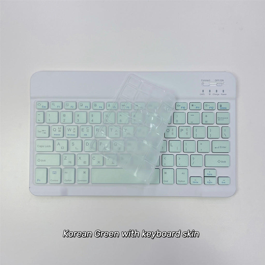 Korean language Ultra-Slim Bluetooth Keyboard Portable Mini Wireless Rechargeable for Apple iPad iPhone Korean