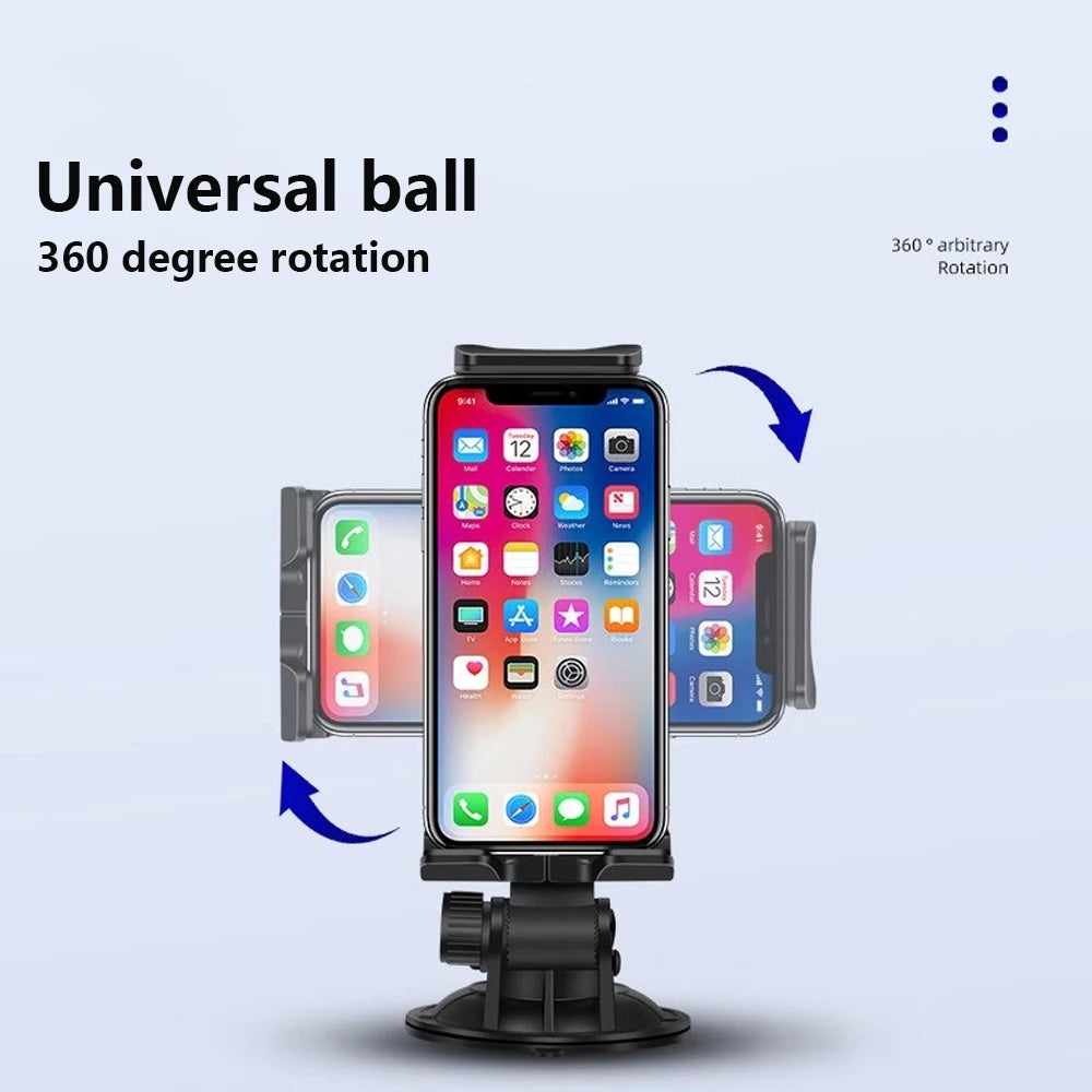 7-13 inch Tablet PC Universal Car Windshield Suction Mount Holder Stand for iPad Pro iPhone 12 11 Rotary Free Washable Base Disc