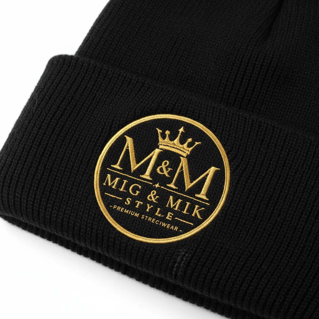 Black Beanie Close-Up – MIG & MIK STYLE