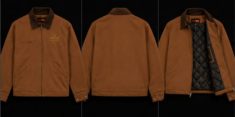 MIG & MIK STYLE Premium Heritage Work Jacket – Brown Gold Edition